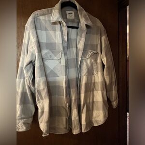 Old Navy gray plaid flannel, size M